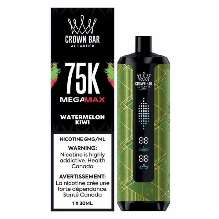 watermelon kiwi al fakher 75k mega max disposable vape.png